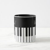Monogramm der Tastatur für Schwarz und Weiß Tasse (Zentrum)