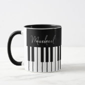 Monogramm der Tastatur für Schwarz und Weiß Tasse (Links)