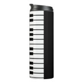 Monogramm der Tastatur für Schwarz und Weiß Thermosbecher (Nach rechts gedreht)