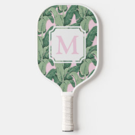 Monogramm der tropischen Bananen-Blätter | Streife Pickleball Schläger