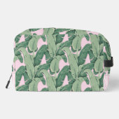 Monogramm der tropischen Bananen-Blätter | Streife Waschbeutel (Rückseite)