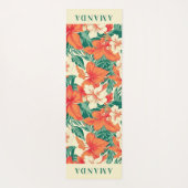 Monogramm der tropischen hawaiianischen Blume Yogamatte (Rückseite)