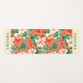 Monogramm der tropischen hawaiianischen Blume Yogamatte (Vorderseite (Horizontal))