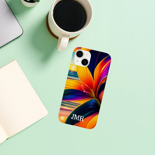 Monogramm der tropischen Paradise-Blume Case-Mate iPhone Hülle