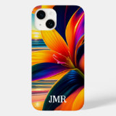 Monogramm der tropischen Paradise-Blume Case-Mate iPhone Hülle (Rückseite)