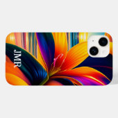 Monogramm der tropischen Paradise-Blume Case-Mate iPhone Hülle (Rückseite (Horizontal))