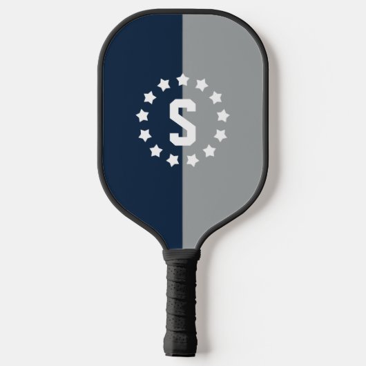 Monogramm der Unis und Sterne Pickleball Schläger (Rückseite)