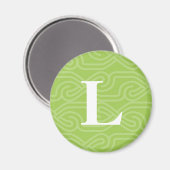 Monogramm der verzierten Knüpfarbeit - Buchstabe L Magnet (Vorderseite/Rückseite)