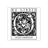 Monogramm der Vintagen Blume Briefbuch Ex Libris Gummistempel (Prägung)