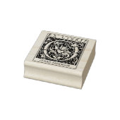 Monogramm der Vintagen Blume Briefbuch Ex Libris Gummistempel (Stempel)