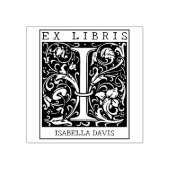 Monogramm der Vintagen Blume Briefbuch Ex Libris Gummistempel (Prägung)