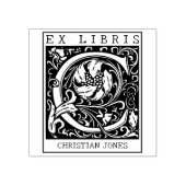 Monogramm der Vintagen Blume Briefbuch Ex Libris Gummistempel (Prägung)