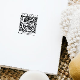 Monogramm der Vintagen Blume Briefbuch Ex Libris Gummistempel