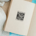 Monogramm der Vintagen Blume Briefbuch Ex Libris Gummistempel<br><div class="desc">Diese "Ex Libris" Gummi Briefmarke verfügt über einen Vintagen Blume Monogramm Brief mit einem individuelle Name.</div>