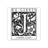 Monogramm der Vintagen Blume Briefbuch Ex Libris Gummistempel (Prägung)