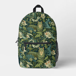 Monogramm der Vintagen Blume und Katzen Bedruckter Rucksack