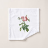 Monogramm der Vintagen botanischen Rose Badhandtuch Set (Waschlappen)