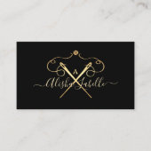 Monogramm der Vintagen Nähneedles Visitenkarte (Vorderseite)