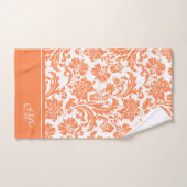 Monogramm der Vintagen Orangen-Damasken Badhandtuch Set (Handtuch)