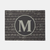 Monogramm der Vintagen Schwarzen Musiknote Fußmatte (Vorderseite)