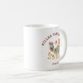 Monogramm der Volkshühnerfamilie Kaffeetasse (VorderseiteRechts)