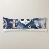 Monogramm der Wasserfarbe der Seezunge Seitenschläferkissen (Vorderseite)