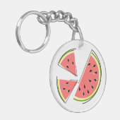 Monogramm der Wassermelonen Schlüsselanhänger (Vorderseite links)