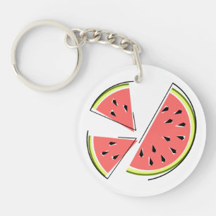 Monogramm der Wassermelonen Schlüsselanhänger