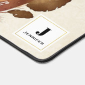 Monogramm der Wüstenkaktus und Gebirge Schreibtischunterlage (Ecke)