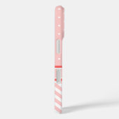 Monogramm der Zickzack Korallen und rosa Case-Mate iPhone Hülle (Rückseite / Rechts)