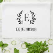 Monogramm der Zweigniederlassung eines Schwarzen B Geschirrtuch (Gefaltet)