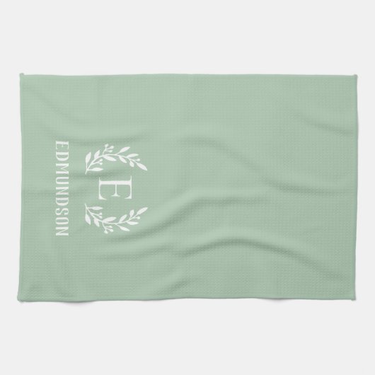 Monogramm der Zweigstelle des Betriebes | Editierb Geschirrtuch (Horizontal)