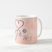 Monogramm des Abschlusses Nurus oder Doctor Stetho Kaffeetasse (VorderseiteRechts)