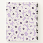 Monogramm des abstrakten Blockfloral-Lavendels Notizblock (Rückseite)