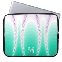 Monogramm des abstrakten Lila grünen Fraktals