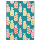 Monogramm des Ananas-Gekritzel-Muster-| Klemmbrett (Rückseite)