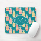Monogramm des Ananas-Gekritzel-Muster-| Mousepad (Mit Mouse)