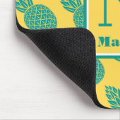Monogramm des Ananas-Muster-| Mousepad (Ecke)