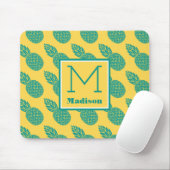 Monogramm des Ananas-Muster-| Mousepad (Mit Mouse)