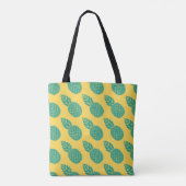 Monogramm des Ananas-Muster-| Tasche (Rückseite)
