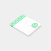 Monogramm des Ananas-tadelloses Muster-| Post-it Klebezettel (angewinkelt)