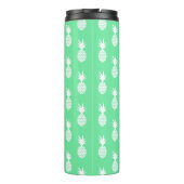 Monogramm des Ananas-tadelloses Muster-| Thermosbecher (Rückseite)