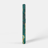 Monogramm des Aquamarinen Agate-Sparkels an der Go Samsung Galaxy Hülle (Rechte Seite)