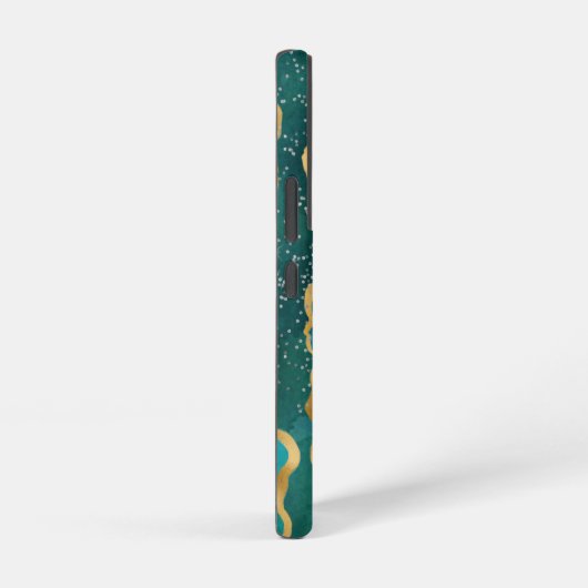 Monogramm des Aquamarinen Agate-Sparkels an der Go Samsung Galaxy Hülle (Rechte Seite)