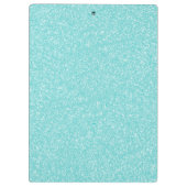 Monogramm des aquamarinen Glitzer Klemmbrett (Rückseite)