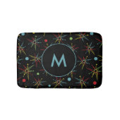 Monogramm des atomaren Retrodots im Weltraumalter Badematte (Vorderseite)