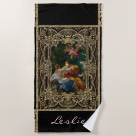 Monogramm des Barockdrucks mit hoher Genehmigung Strandtuch