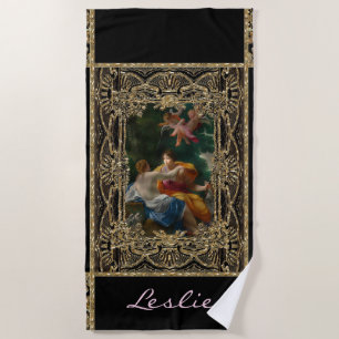 Monogramm des Barockdrucks mit hoher Genehmigung Strandtuch