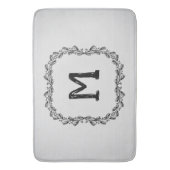 Monogramm des Bauernhaus-rustikales Lorbeer-| Badematte (Vorderseite Vertikal)