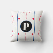 Monogramm des benutzerdefinierten Eishockeypuckers Kissen (Rückseite)
